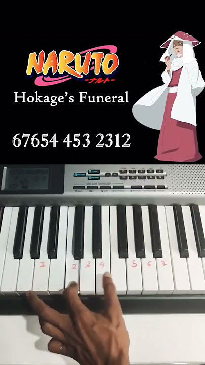 Easy Naruto hokage's Funeral theme piano notes #piano #notes