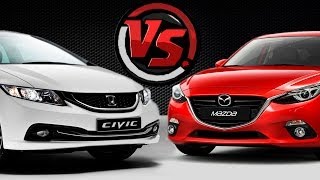 2hp: Mazda 3 VS Honda Civic. 2014 2hp: Mazda 3 VS Honda Civic. 2014