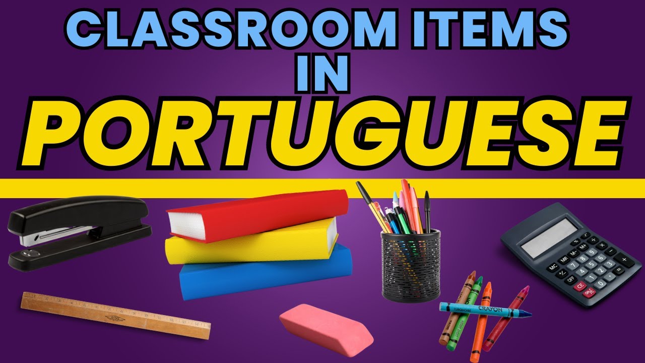 School Supplies in Portuguese - Objetos da Escola Jogo da Memória em  Português