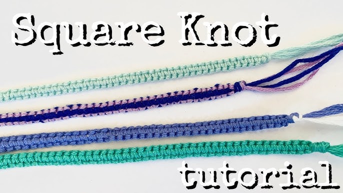 How to make a bracelet with square knot, thread bracelet making tutorial