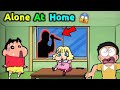 Shinchan and nobita alone at home   scary game 