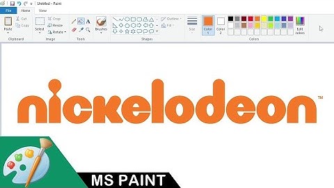 How to draw Nickelodeon logo in MS Paint | Easy step by step drawing