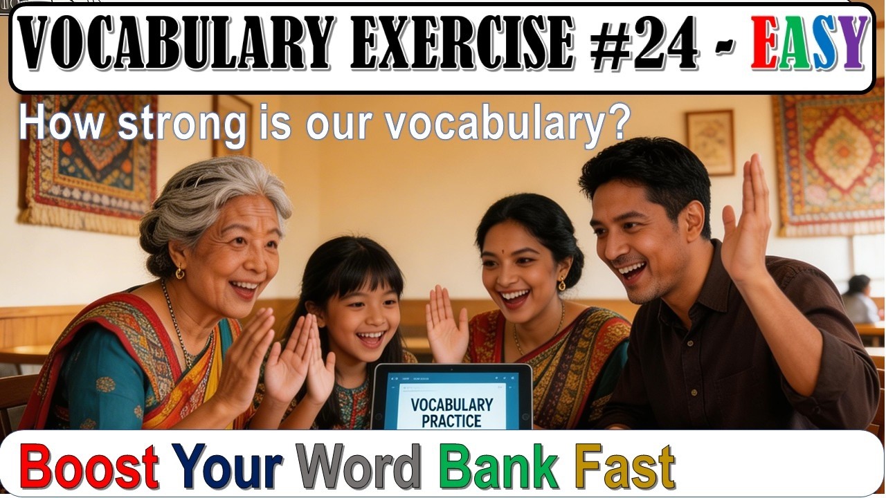 Vocab Exercise 24: Boost Your Word Bank Fast: EASY - YouTube