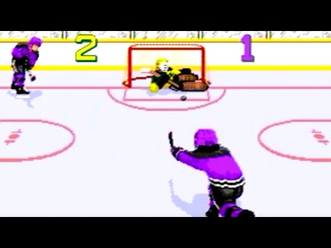 Shootout Vancouver Vs Edmonton Mario Lemieux Hockey Sega Genesis Gameplay