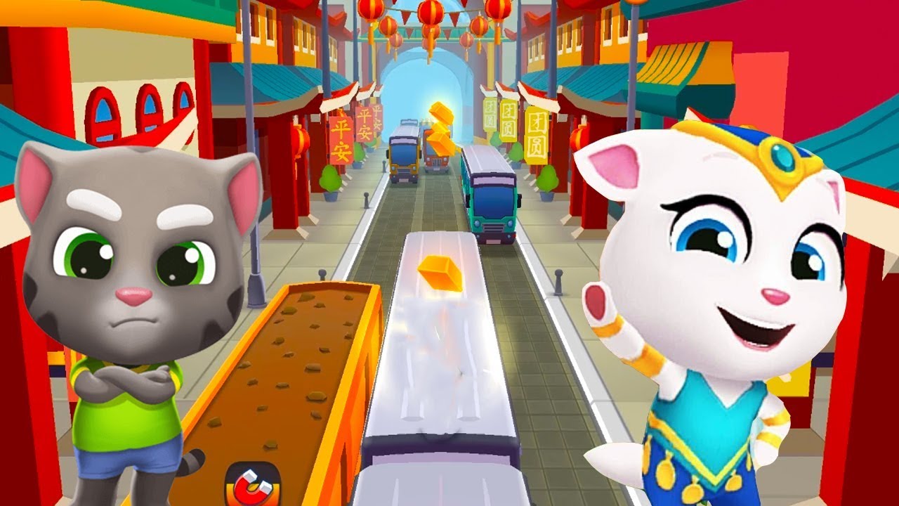 RUN! RUN! RUN! TALKING TOM GOLD RUN NEW CHINA WORLD TALKING TOM VS