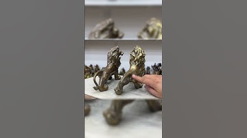 Đôi sư tử đồng #phongthuy #đồcổ #thếgiớicổxưa #phongthủy #doxua