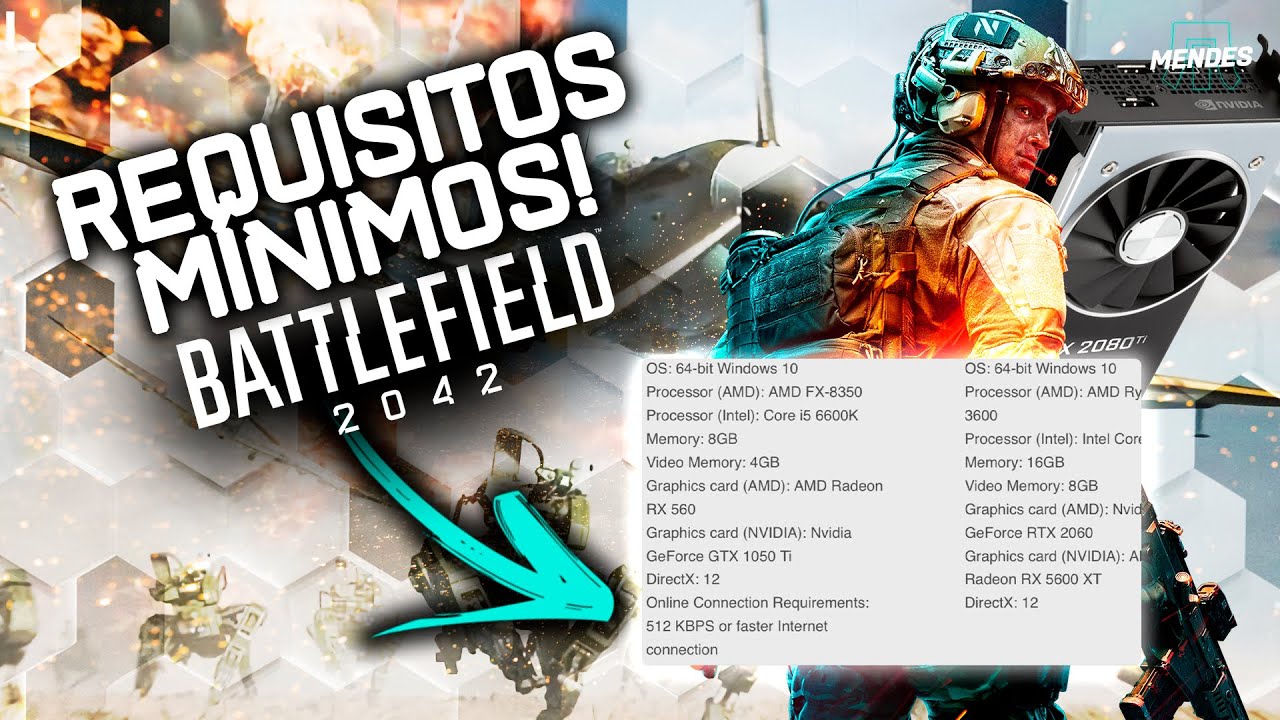 Requisitos mínimos y recomendados para jugar Battlefield 2042 en PC - TyC  Sports