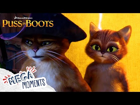 The Story Of Puss In Boots 😺 | Puss In Boots | Movie Moments | Mega Moments