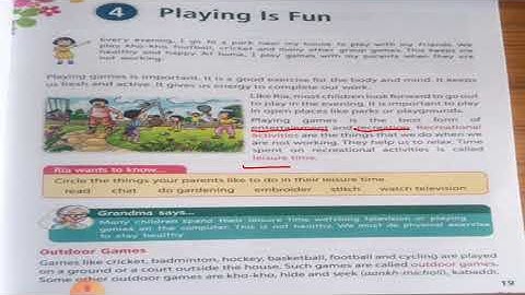 Class 3 EVS | Chapter 4: Playing is fun