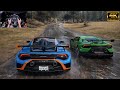 Lamborghini Huracan STO VS Supercars - Forza Horizon 5 | Steering Wheel Gameplay