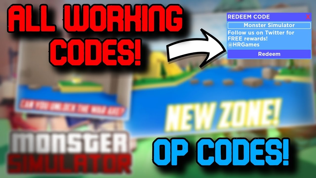 ALL NEW OP WORKING CODES Roblox Monster Simulator YouTube