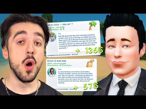 Construire une maison en 3h QU'AVEC des petits boulots !  | SIMS 4