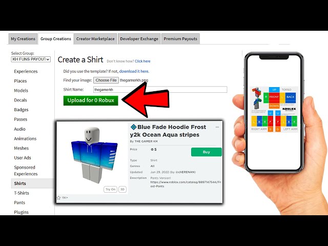 HOW TO MAKE A SHIRT ON ROBLOX MOBILE 2022 (Make Shirts On Mobile Roblox) - MAKE  SHIRTS ROBLOX IPHONE 