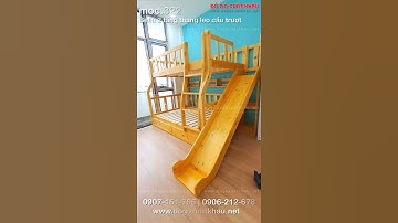 Giường tầng cao cấp có cầu trượt ở xã Long Khánh TX Cai Lậy tỉnh Tiền Giang