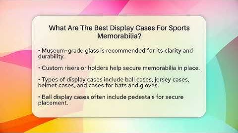 What Are The Best Display Cases For Sports Memorabilia? - The Memorabilia Zone