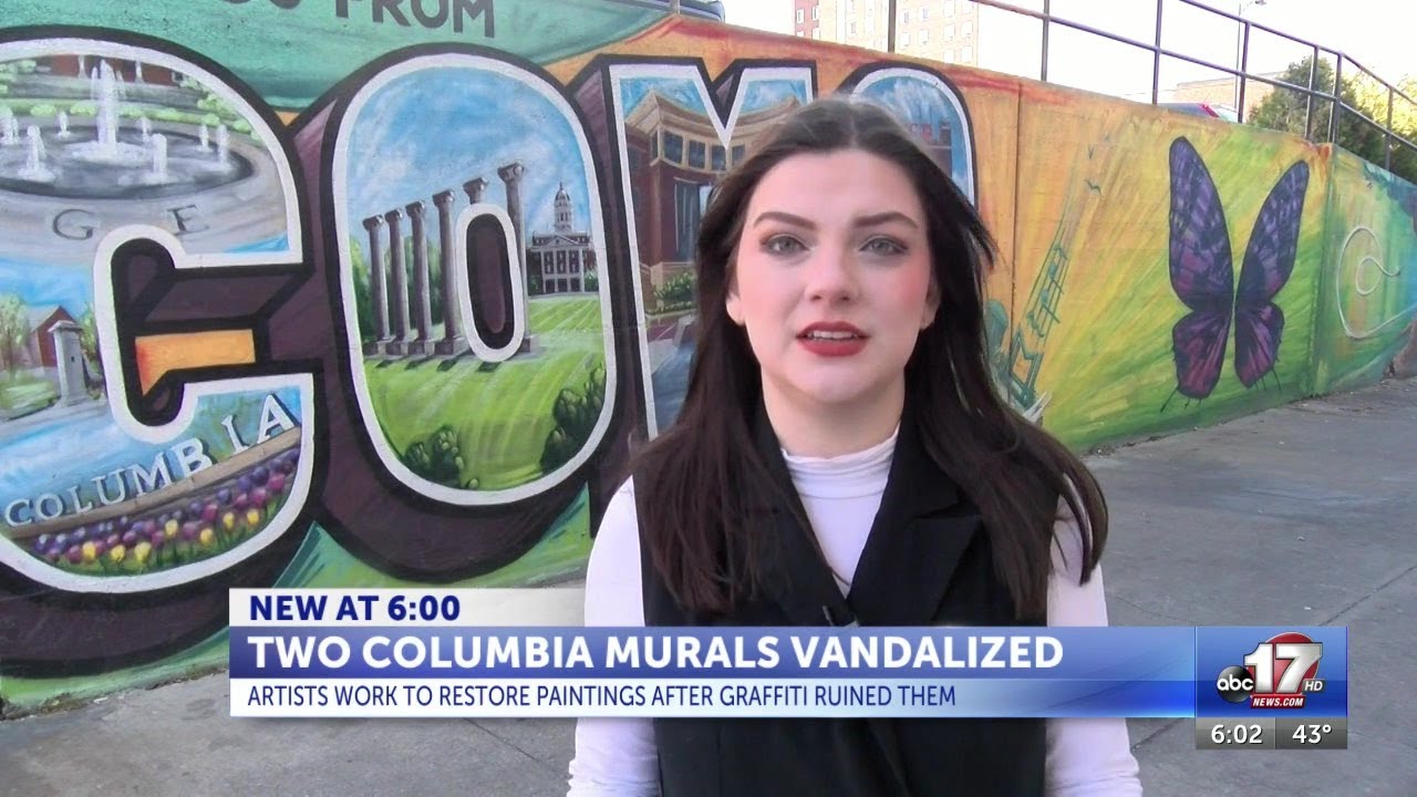 Multiple Columbia murals vandalized - YouTube