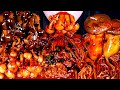 ASMR SPICY ENOKI MUSHROOM, SPICY MARA MUSHROOMS/매운 불닭 마라 팽이버섯, 새송이 버섯, 만가닥 버섯 먹방 MUKBANG/jamur enoki