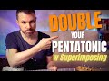 Simple trick! Pentatonic scales superimposing, guitar lesson / tutorial