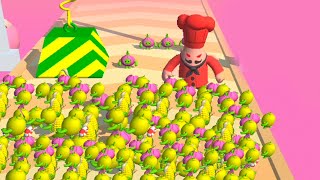 FRUIT RUSH 3D - ALL LEVELS GAMEPLAY Latest UPDATE unlock all Fruits and vegetables Relaxing Game screenshot 5