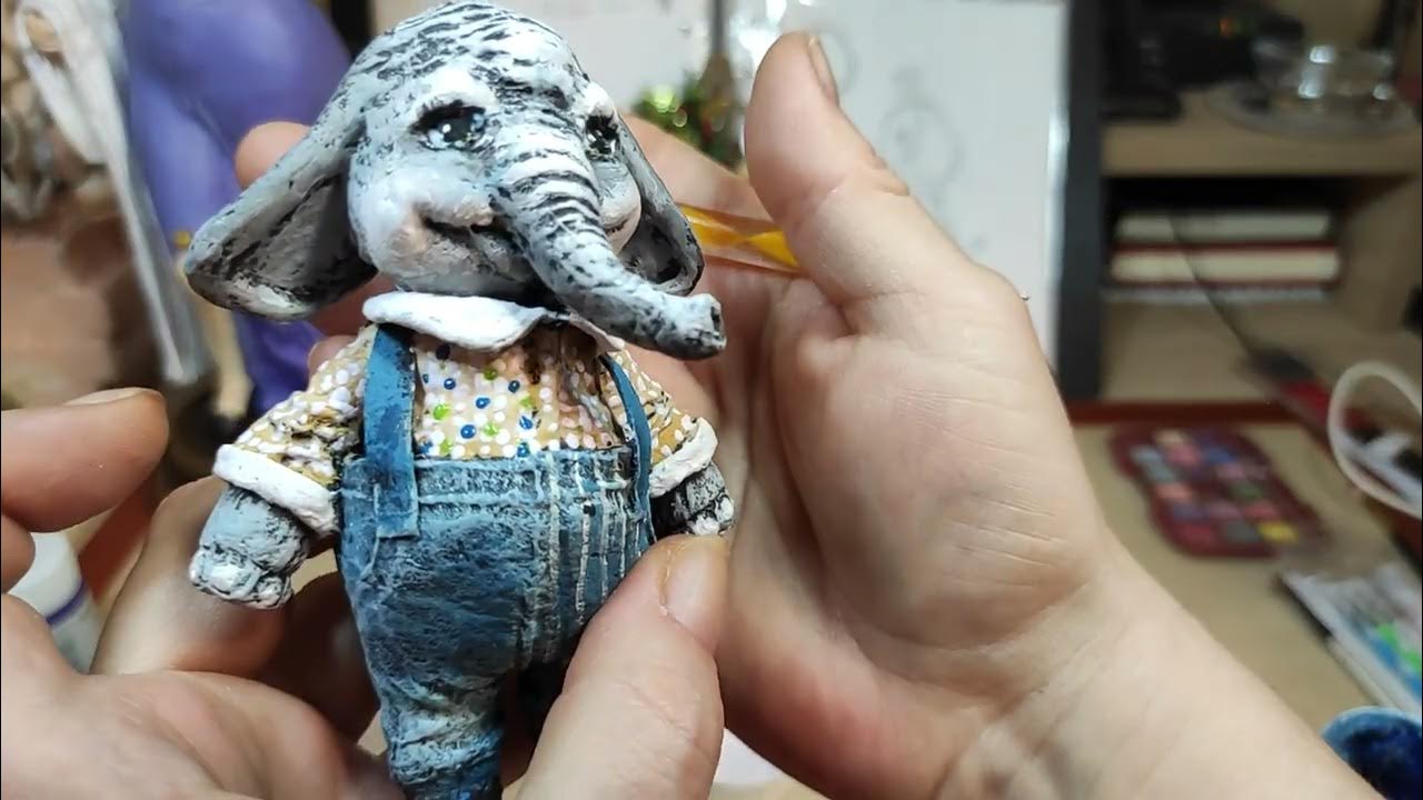 🐘 Ватная игрушка.СЛОНИК. из серии (слонов много не бывает). Урок 18 ...