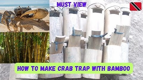 making crab trap with bamboo #trinidad  #crabtrap #outdoors
