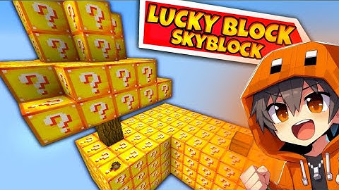 Playing Lucky Block Skyblock For The First Time