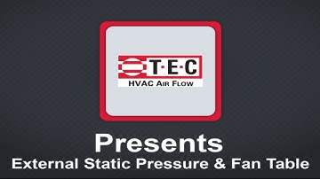 TEC HVAC Air Flow - TESP Overview