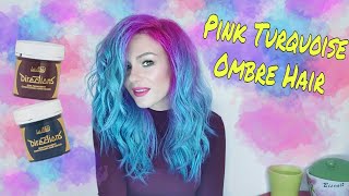 Πως βάφω τα μαλλιά μου με βαφές Directions | Rose Red and Turquoise Ombre -  YouTube