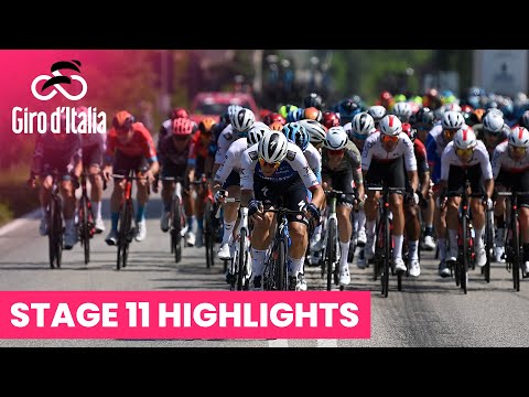 Alberto Dainese secures victory after dramatic sprint | 2022 Giro d’Italia - Stage 11 Highlights