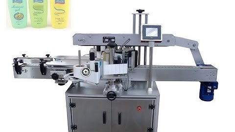 Double sides labeling machine for shampoo flat bottles label applicator sticker labeller price
