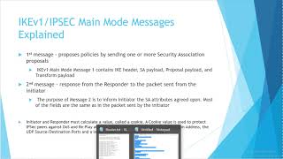 IKEv1 IPSEC Main Mode Messages Explained