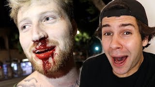 HE GOT PUNCHED IN THE FACE!! (VERY PAINFUL)
