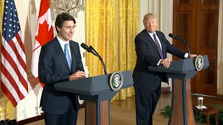 Trump, Canadian PM Justin Trudeau Full Press Conference | ABC News