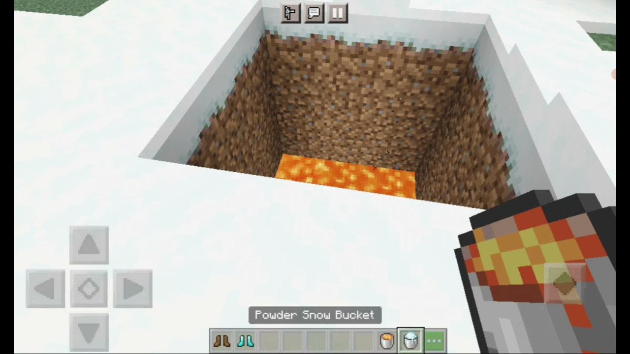 How to make a powder snow bucket trap in minecraft. short.minecraft