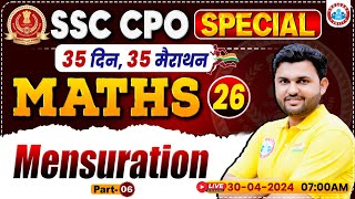 SSC CPO 2024, SSC CPO Maths Class, SSC CPO Mensuration Maths Class, SSC CPO Maths PYQs By Rahul Sir