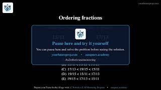 2019 AMC 8 – Problem 3: Ordering Three Fractions | Your Future Prep