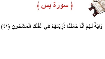 سورة يس الأية 41