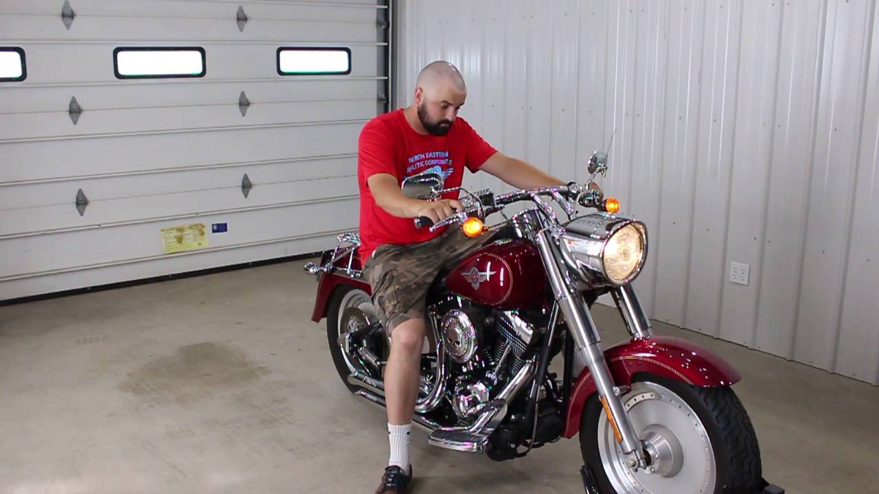  Harley Davidson Fat Boy Aftermarket pipes sound YouTube