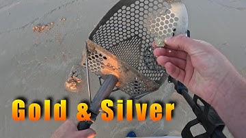 Gold and Silver Finds Metal Detecting Daytona Beach with the Minelab Manticore 15" Coil