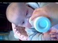 Jordyn falling asleep drinking her bottle