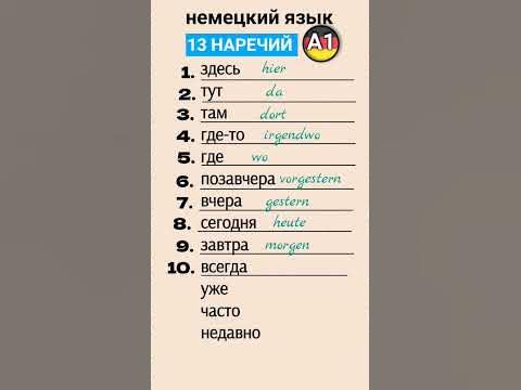 немецкие наречия а1 #shortvideo #немецкийдляначинающих #немецкийязык # ...