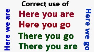 Use of here you are  here you go | there you  there you go | here it is, there is it in English .