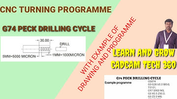 G74 PECK DRILLING CYCLE || Turning G74 drilling cycle || Fanuc G74 peck drilling