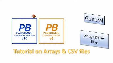 PowerBasic Window & Console Compilers - Arrays and CSV files