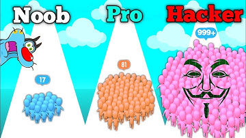 Noob Vs Pro Vs Hacker In | Count Master: Crowd Runner 3D With Oggy, Jack, Bob And Cockroach