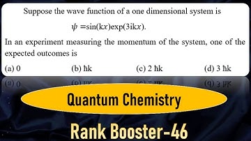 Quantum Chemistry|Momentum operator|GATE 2019 Quantum Chemistry Solution|Rank Booster|J Chemistry