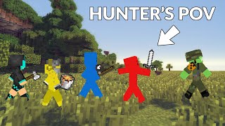 Minecraft Speedrunner VS 4 Hunters (Hunters Perspective)