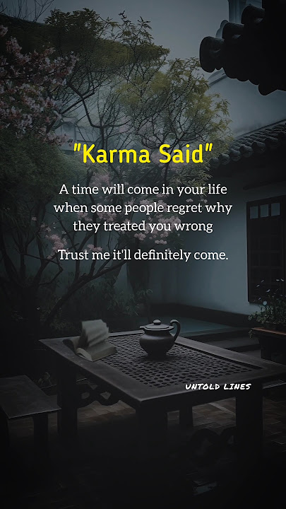Karma Says ❤️ #quotes #untoldlines