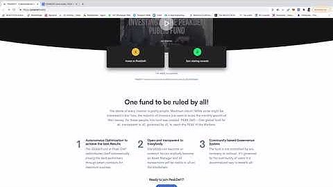 PEAKDEFI fund tutorial