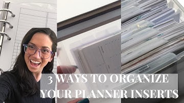 Organizing your planner inserts - IDEAS!   Systematic Maddie